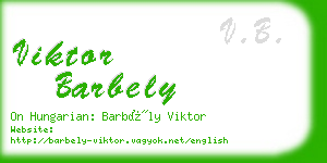 viktor barbely business card